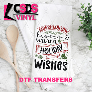 DTF Transfer - DTF011035 Marshmallow Kisses & Warm Holiday Wishes - Tea Towel/Pot Holder