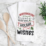 DTF Transfer - DTF011035 Marshmallow Kisses & Warm Holiday Wishes - Tea Towel/Pot Holder