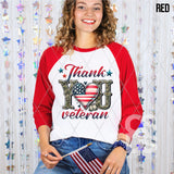 DTF Transfer - DTF011037 Thank You Veteran