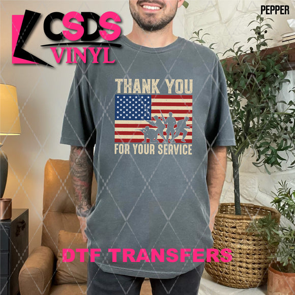 DTF Transfer - DTF011044 Thank You for Your Service