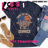 DTF Transfer - DTF011047 Thank You Veterans for Your Service Boots