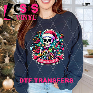 DTF Transfer - DTF011057 Funny Skellie Feeling Christmas in the Bones