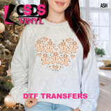 DTF Transfer - DTF011064 Gingerbread Cookie Heart