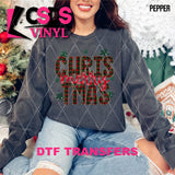 DTF Transfer - DTF011068 Plaid Merry Christmas