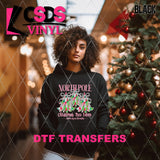 DTF Transfer - DTF011091 North Pole Christmas Tree Farm Pink