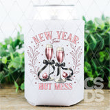 DTF Transfer - DTF011133 New Year Same Hot Mess Champagne Glasses