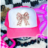 DTF Transfer - DTF011139 Pink and White Stripped Bow