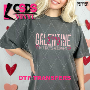 DTF Transfer - DTF011224 Galentine Gang No Boys Allowed