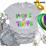 DTF Transfer - DTF011230 Laissez Les Bon Temps Rouler Faux Glitter