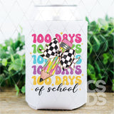 DTF Transfer - DTF011249 100 Days of School Stacked Word Art Checkered Bow