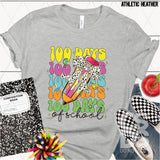 DTF Transfer - DTF011251 100 Days of School Stacked Word Art Dalmation Coquette Bow