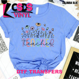 DTF Transfer - DTF011758 Teacher Flowers