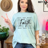 DTF Transfer - DTF011763 Faith Words Single Color