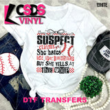 DTF Transfer - DTF011764 Suspect Claims Bad Sportsmanship Baseball