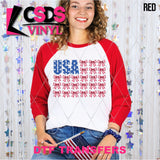 DTF Transfer - DTF011923 Coquette Bow USA Flag
