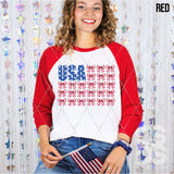 DTF Transfer - DTF011923 Coquette Bow USA Flag