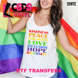 DTF Transfer - DTF011983 Kindness Peace Equality