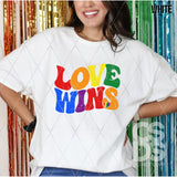 DTF Transfer - DTF011994 Wavy Love Wins