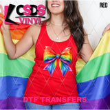 DTF Transfer - DTF011996 Rainbow Coquette Bow