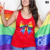 DTF Transfer - DTF011996 Rainbow Coquette Bow