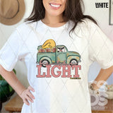 DTF Transfer - DTF012026 Be the Light Vintage Truck and Cow