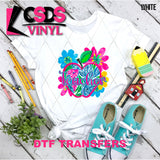 DTF Transfer - DTF012064 Colorful Floral Teacher Apple
