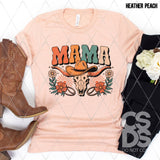 DTF Transfer - DTF012067 Mama Cow Skull with Hat