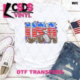DTF Transfer - DTF012075 USA Dog Tag Leopard
