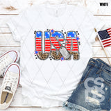 DTF Transfer - DTF012075 USA Dog Tag Leopard