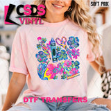 DTF Transfer - DTF012091 Colorful Floral School Collage