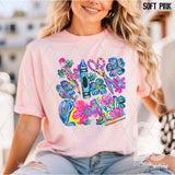 DTF Transfer - DTF012091 Colorful Floral School Collage