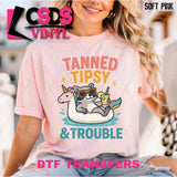 DTF Transfer - DTF012134 Tanned Tipsy & Trouble