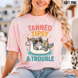 DTF Transfer - DTF012134 Tanned Tipsy & Trouble