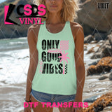 DTF Transfer - DTF012150 Only Good Vibes Black/Pink