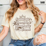 DTF Transfer - DTF012152 Saltwater Sunshine Seashells Sand