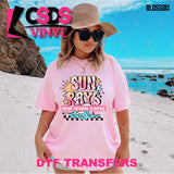 DTF Transfer - DTF012182 Sun Rays and Ocean Waves