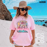 DTF Transfer - DTF012182 Sun Rays and Ocean Waves