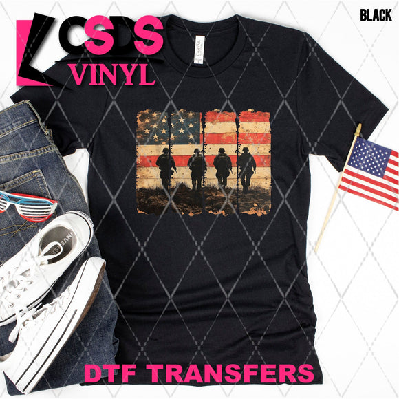 DTF Transfer - DTF012193 Distressed Military Flag