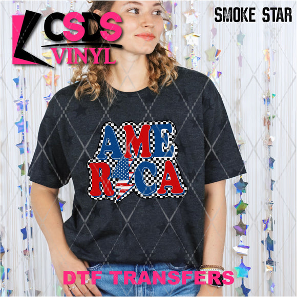 DTF Transfer - DTF012202 America Lightning Bolt