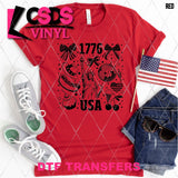 DTF Transfer - DTF012212 1776 USA Collage Single Color