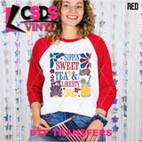 DTF Transfer - DTF012217 Sippin' Sweet Tea & Liberty