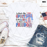 DTF Transfer - DTF012218 There is Freedom Cross