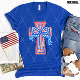 DTF Transfer - DTF012219 One Nation Under God Cross