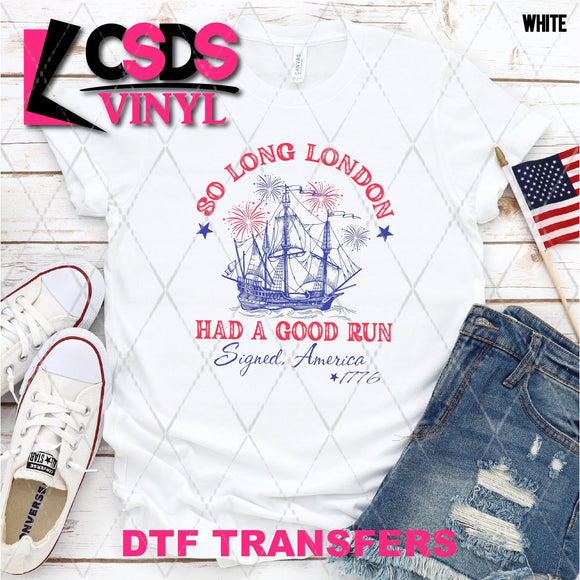 DTF Transfer - DTF012229 So Long London