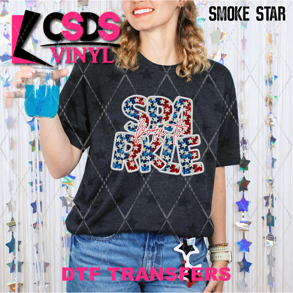 DTF Transfer - DTF012243 Born to Sparkle Faux Embroidery