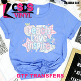 DTF Transfer - DTF012247 Pastel Teach Love Inspire
