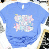 DTF Transfer - DTF012247 Pastel Teach Love Inspire