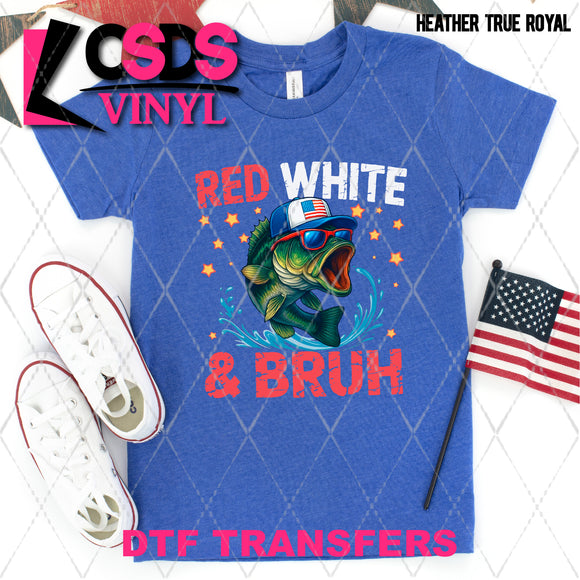 DTF Transfer - DTF012252 Red White & Bruh