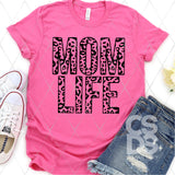 DTF Transfer - DTF012280 - Leopard Mom Life Single Color