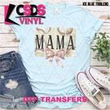 DTF Transfer - DTF012282 Vintage Baseball Mama Image Stripes